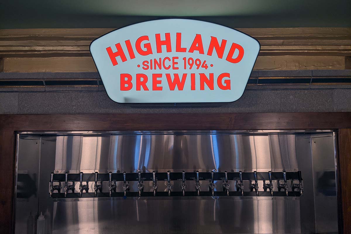 Highland Brewing Taps